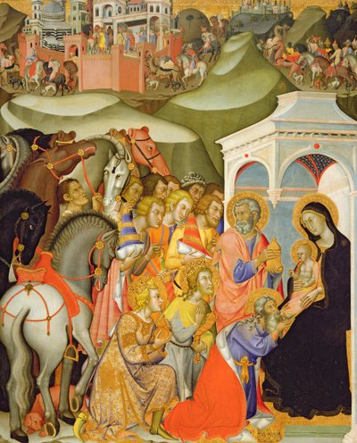 Die Anbetung der Könige, um 1380 von also Manfredi de Battilori Bartolo di Fredi